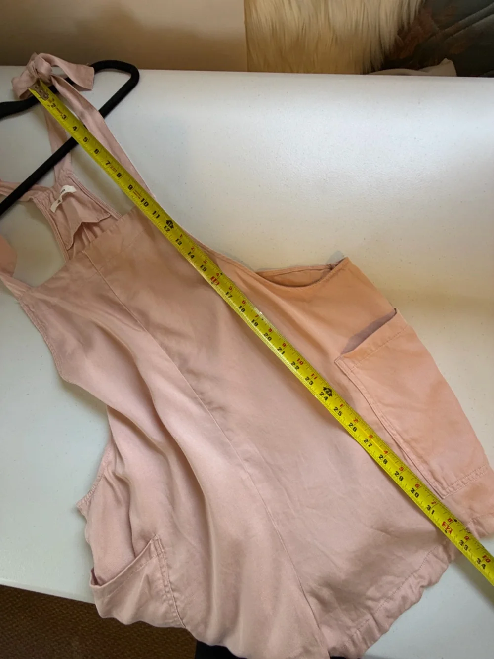 Ripzone Overalls Romper Jumpsuit Pink Tie Strap Pockets Shorts Womens Size XL - Picture 8 of 9